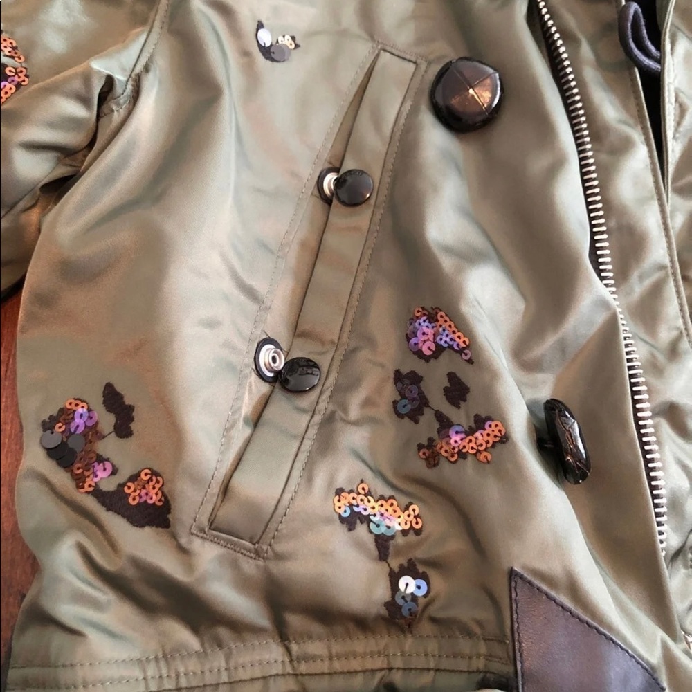 COPY - Coach green sequin Eskimo jacket - Picture 3 of 9